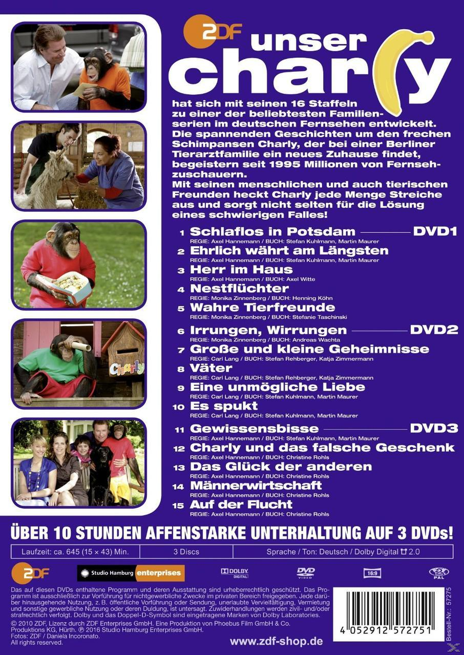 DVD-Cover. Text auf Deutsch. Bilder von Affen und Menschen. Gelbe Bananengrafik.
