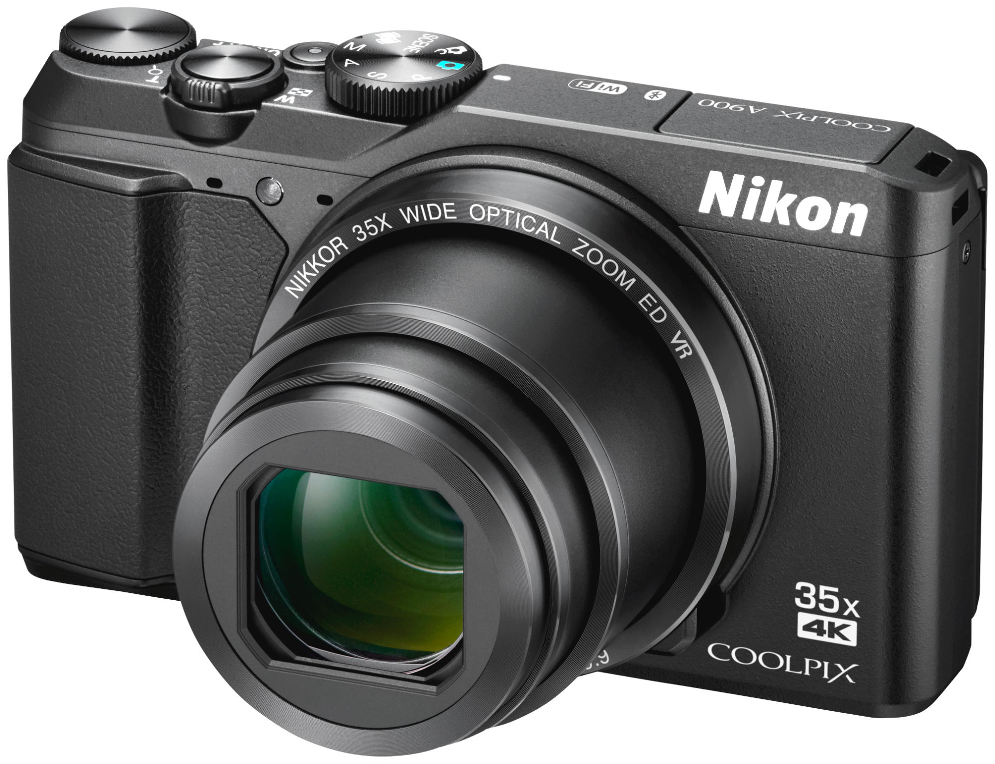 Cámara - Nikon Coolpix A900, 20.3 Mpx, Grabación 4K UHD, SnapBridge, Negro