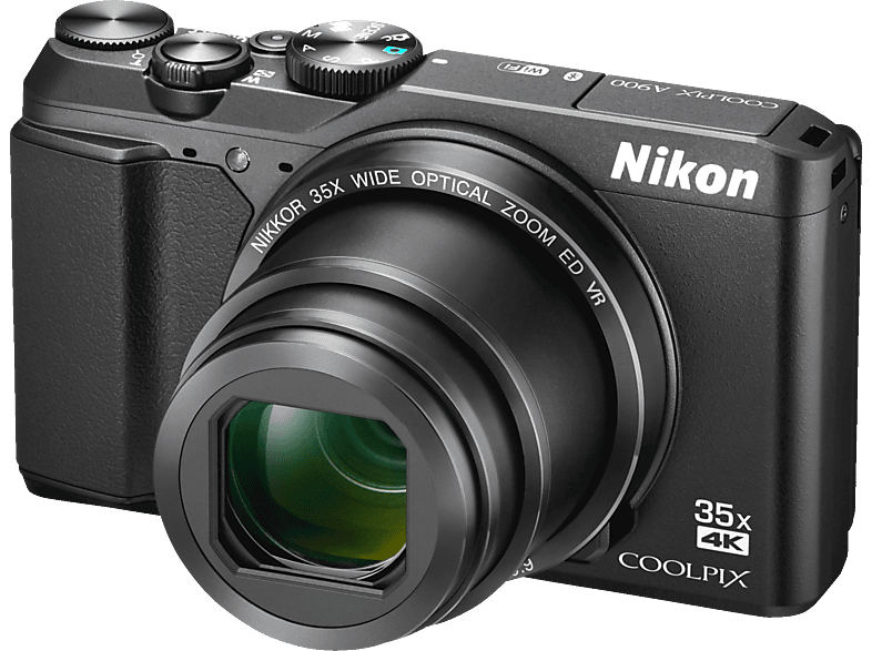 Cámara Compacta Nikon coolpix a900 negro 20.3 iso 80 1600 zoom 35x 203 mpx 4k uhd snapbridge 20.3mp 12.3 5184 3888pixeles