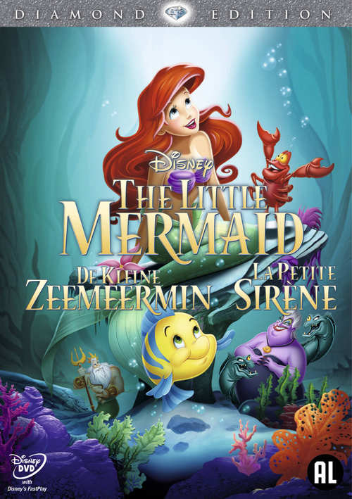 DVD-hoes voor De Kleine Zeemeermin met Ariel, Botje en Ursula.