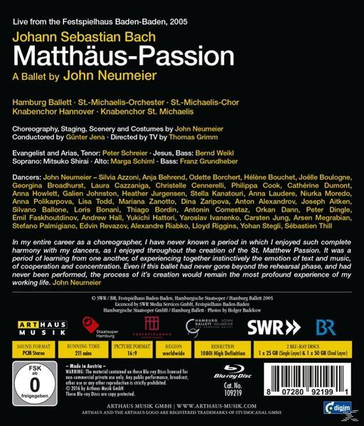 Peter Schreier, Weikl Bernd - Matthäus-Passion  - (Blu-ray)