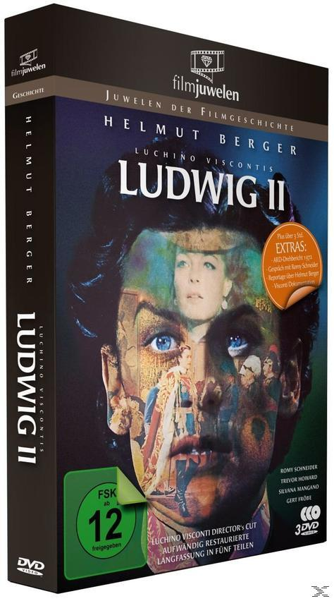 DVD-Hülle. Film Ludwig II. Das Cover zeigt die Hauptdarsteller. Der Titel ist sichtbar.