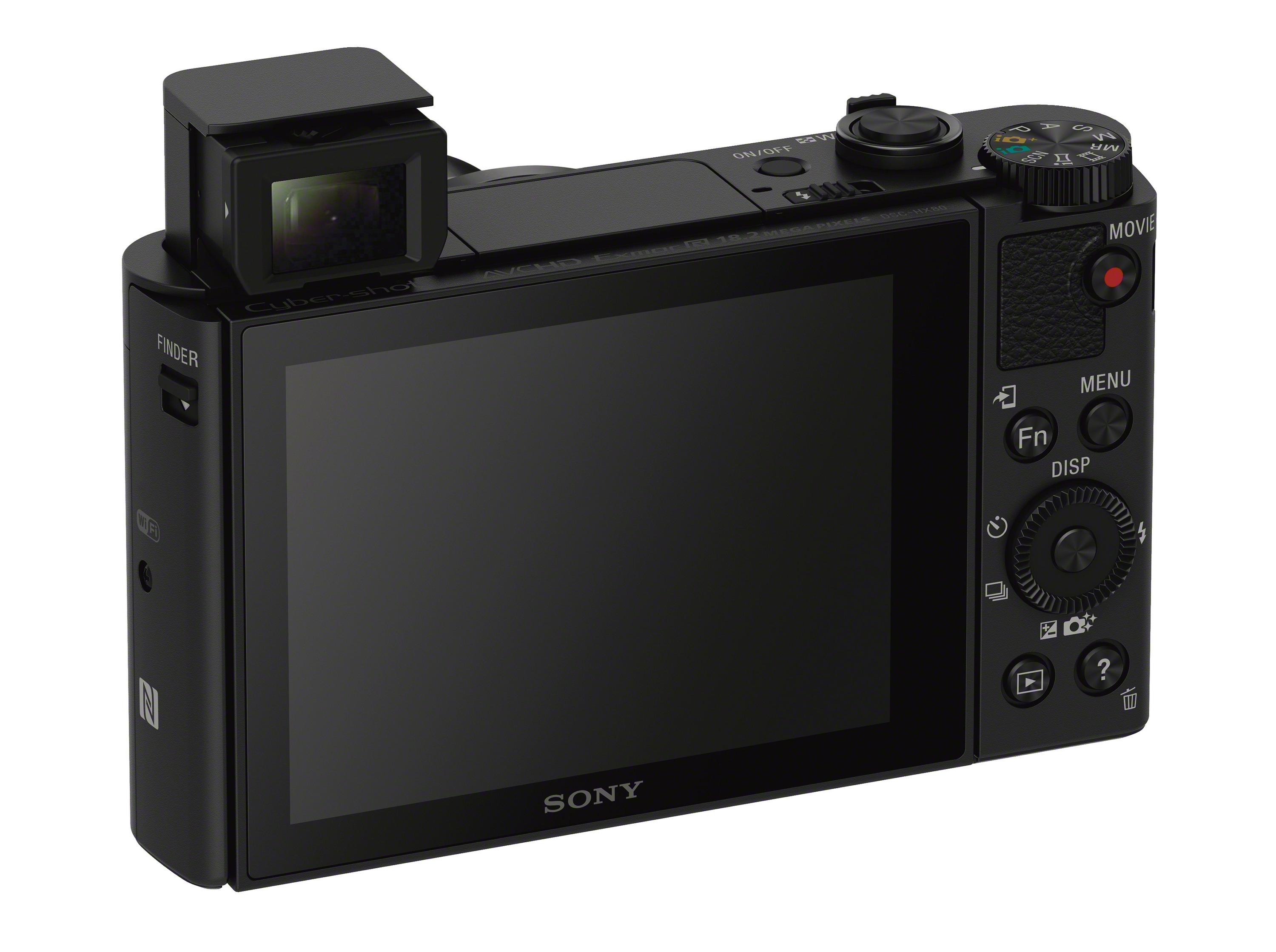 SONY Cyber-shot DSC-HX80 Zeiss NFC Digitalkamera Schwarz, 30x opt. Zoom, Xtra Fine LCD, WLAN