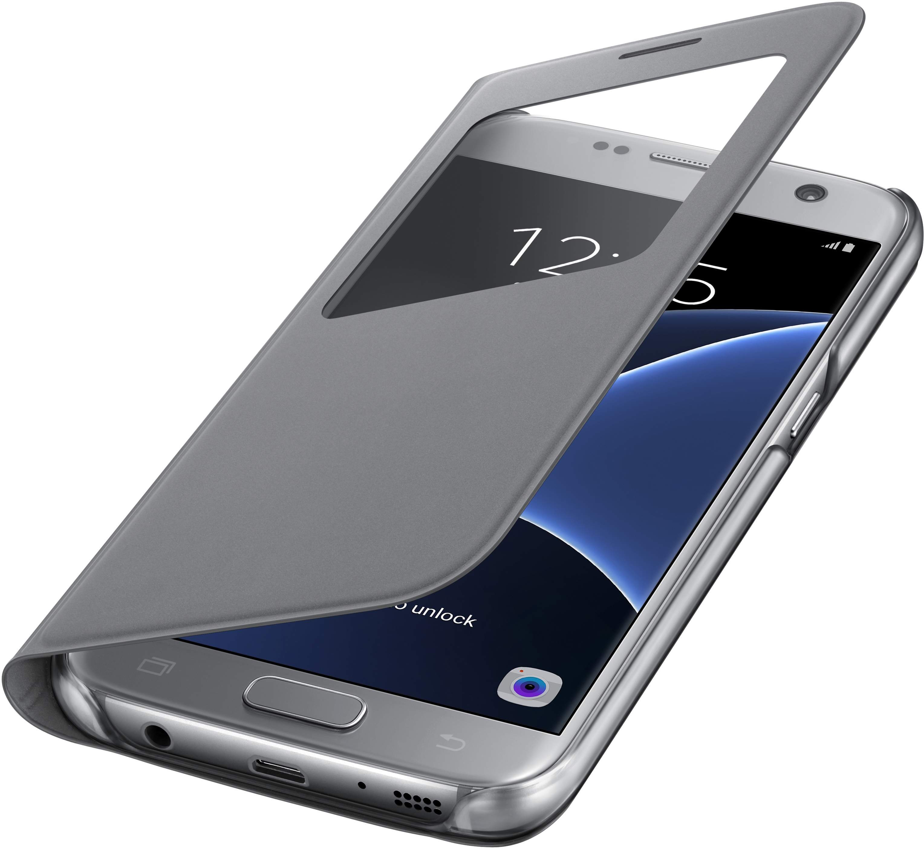 SAMSUNG EF-CG930, Bookcover, Samsung, Galaxy S7, Silber