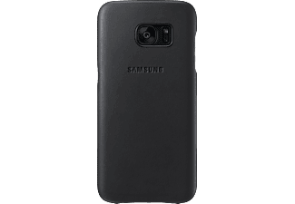 SAMSUNG Leather Cover S7, noir - Sacoche pour smartphone (Convient pour le modèle: Samsung Galaxy S7)