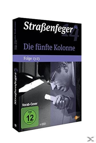 DVD-Cover, mit einem Mann, der ein Licht betrachtet, die Worte 'Die fünfte Kolonne' geschrieben.