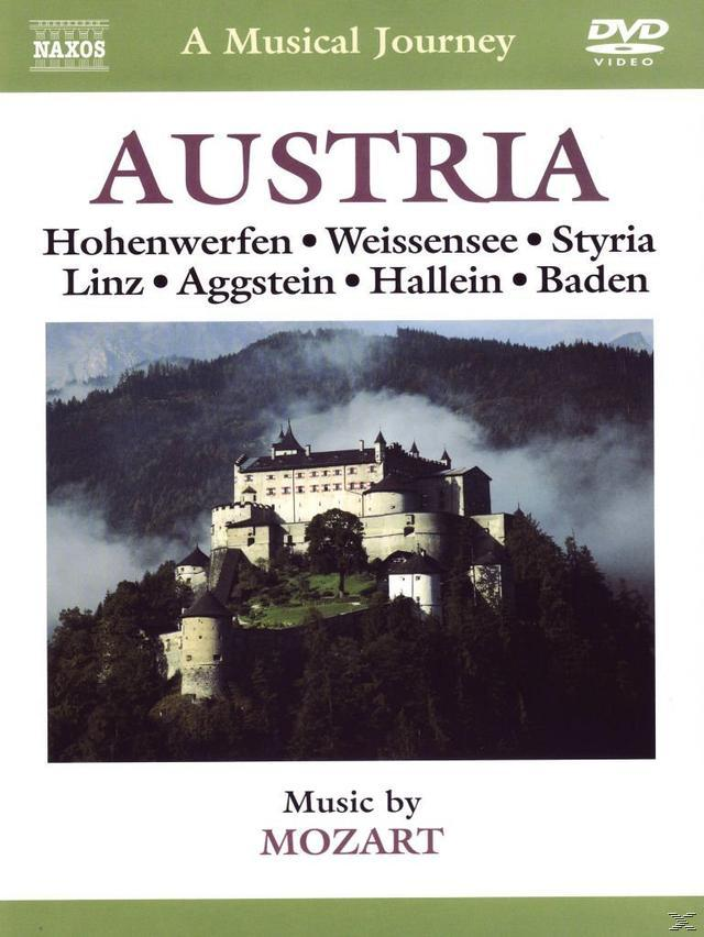 Ein DVD-Cover für Österreich. Eine Burg auf einem Berggipfel ist in der Mitte. Berge und Bäume umgeben sie.