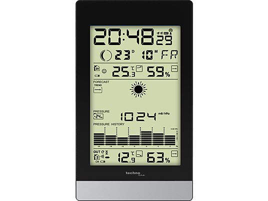 TECHNOLINE WS 9050 - Station météo (Noir/Argent)