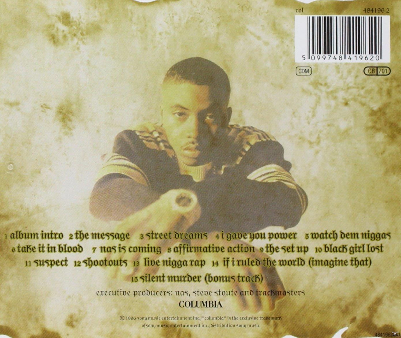 CD borító. Egy férfi a nézőre néz. A CD-n van egy számok listája. A Columbia említve van.