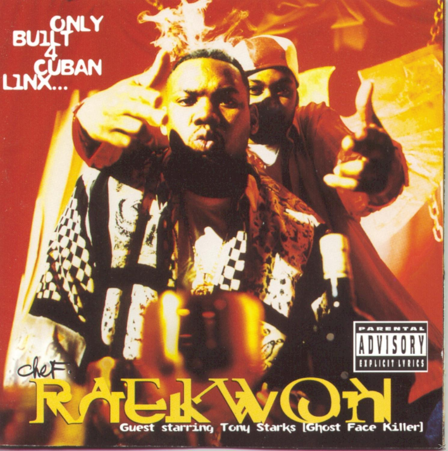 Albumcover von Raekwon, zwei Männer, einer mit kariertem Hemd, machen Handgesten. Text: Only Built 4 Cuban Linx.