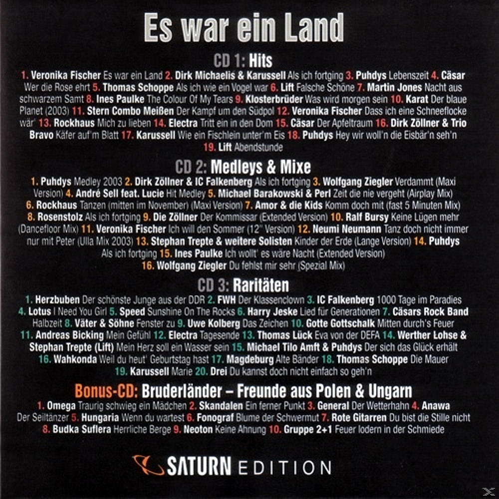 VARIOUS - Es war ein Land (Saturn-Edition)  - (CD + Bonus-CD)
