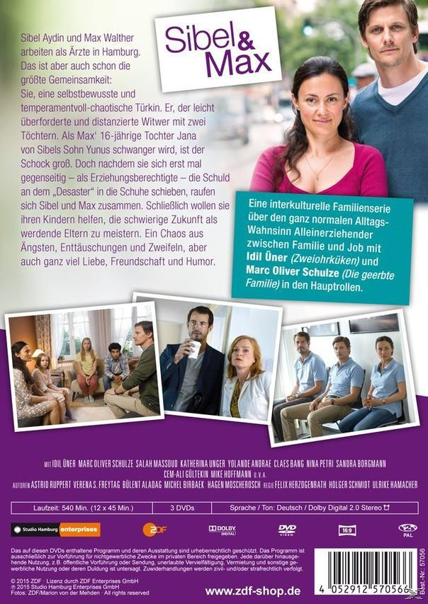 DVD-Cover. Frau und Mann. Text: Sibel & Max. Familie, Freunde und Humor.