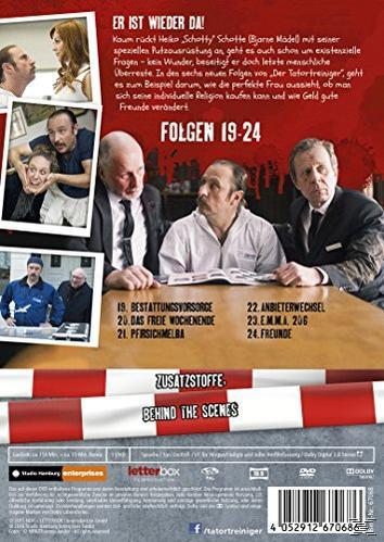 DVD-Cover der deutschen Fernsehsendung Tatortreiniger. Das Cover zeigt eine Collage von Bildern.