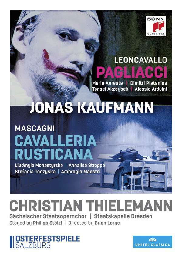 DVD borító Jonas Kaufmann arcával, német nyelvű szöveg az operáról és a szereplők neveivel. Egy férfi ül.