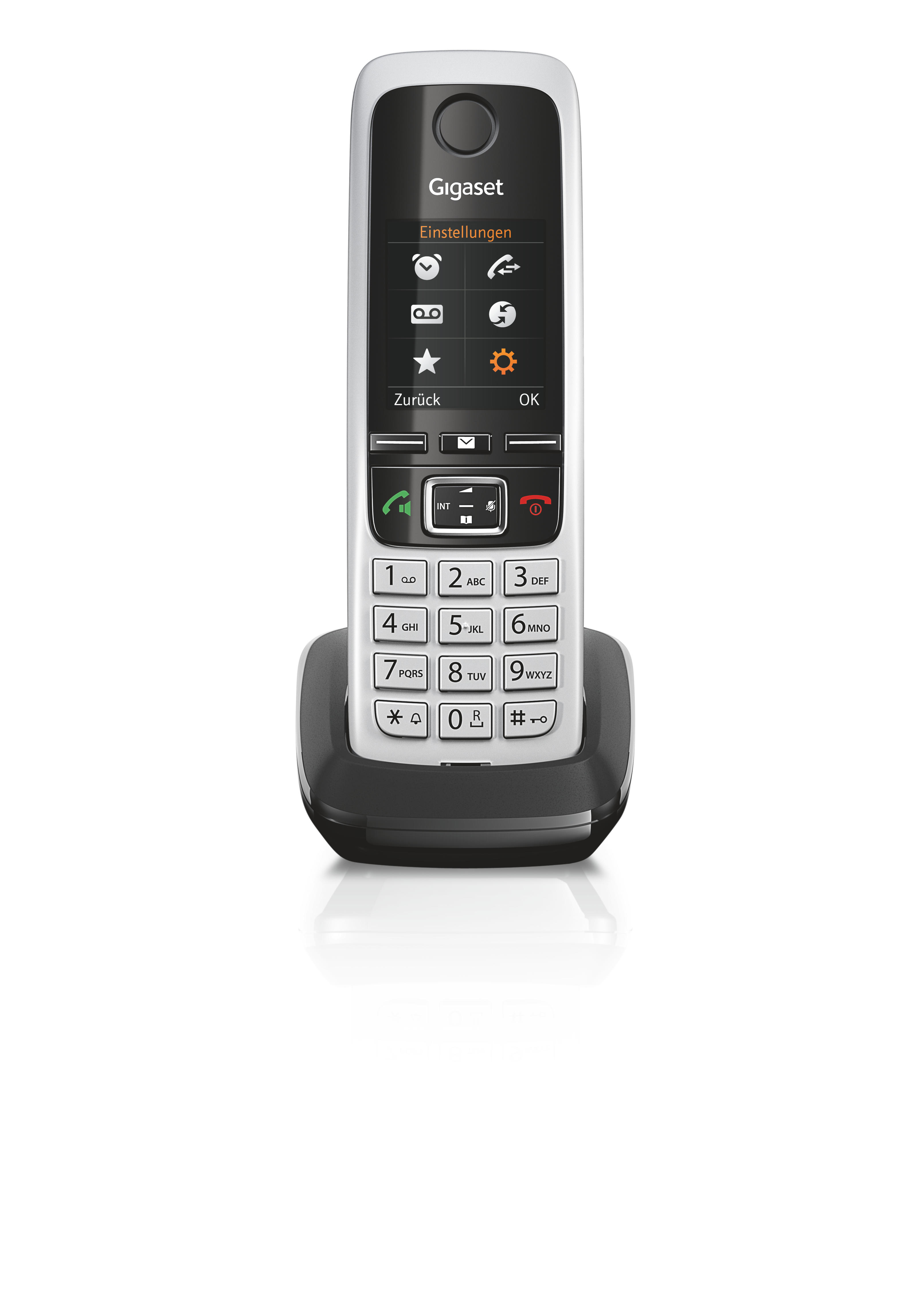 GIGASET C430HX Schnurloses Telefon, Schwarz/Silber