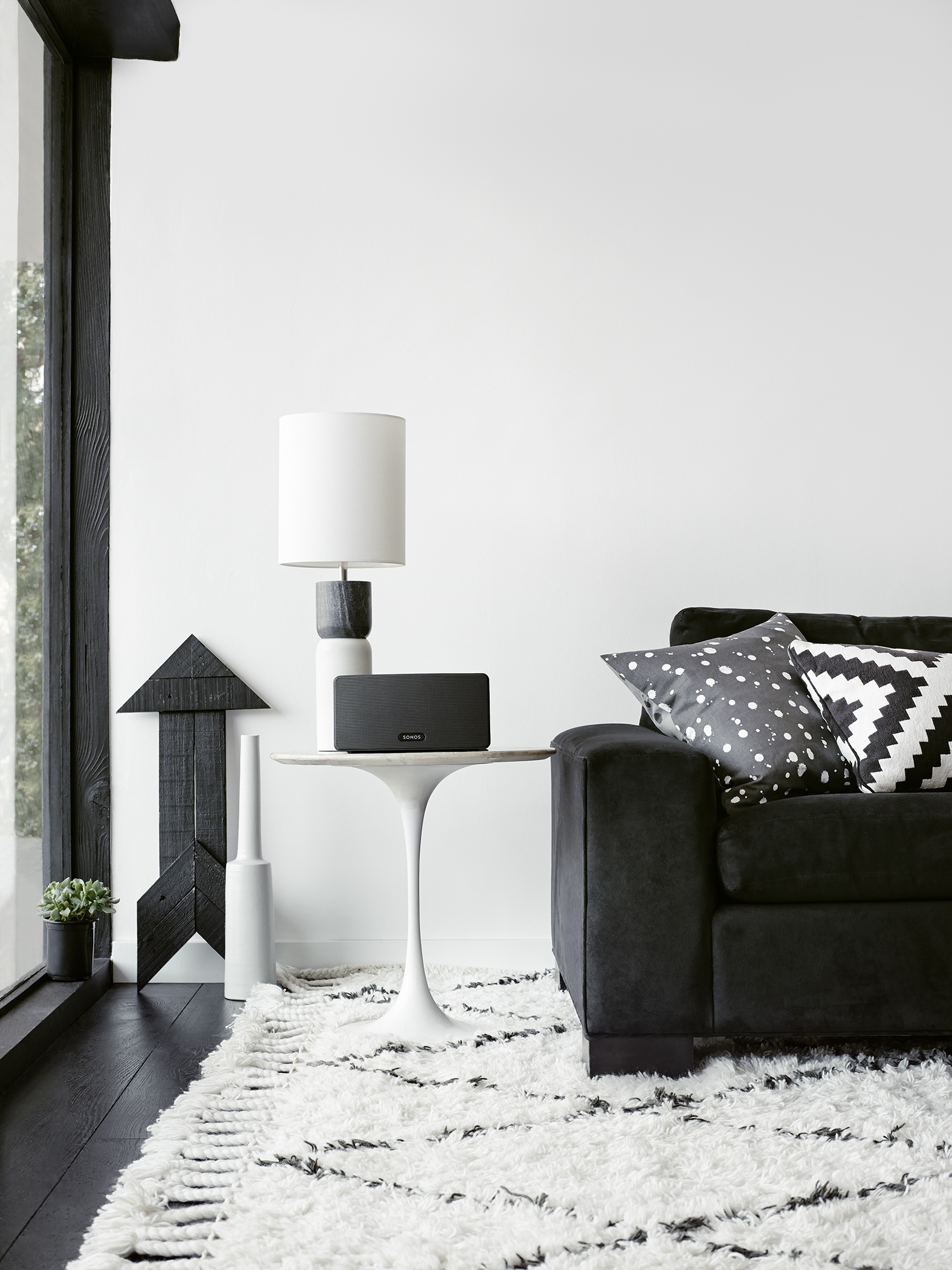 SONOS PLAY:3 Lautsprecher App-steuerbar, Schwarz