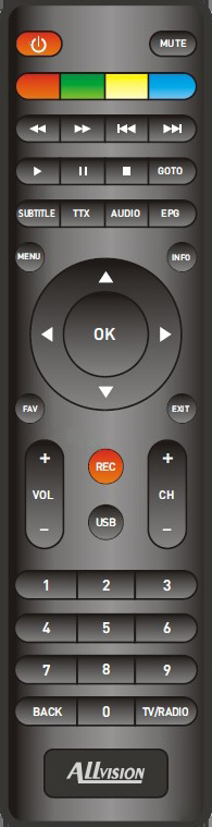 (HDTV, ALLVISION DVB-T2 2650 HD Receiver Schwarz) HDT HD, DVB-T2