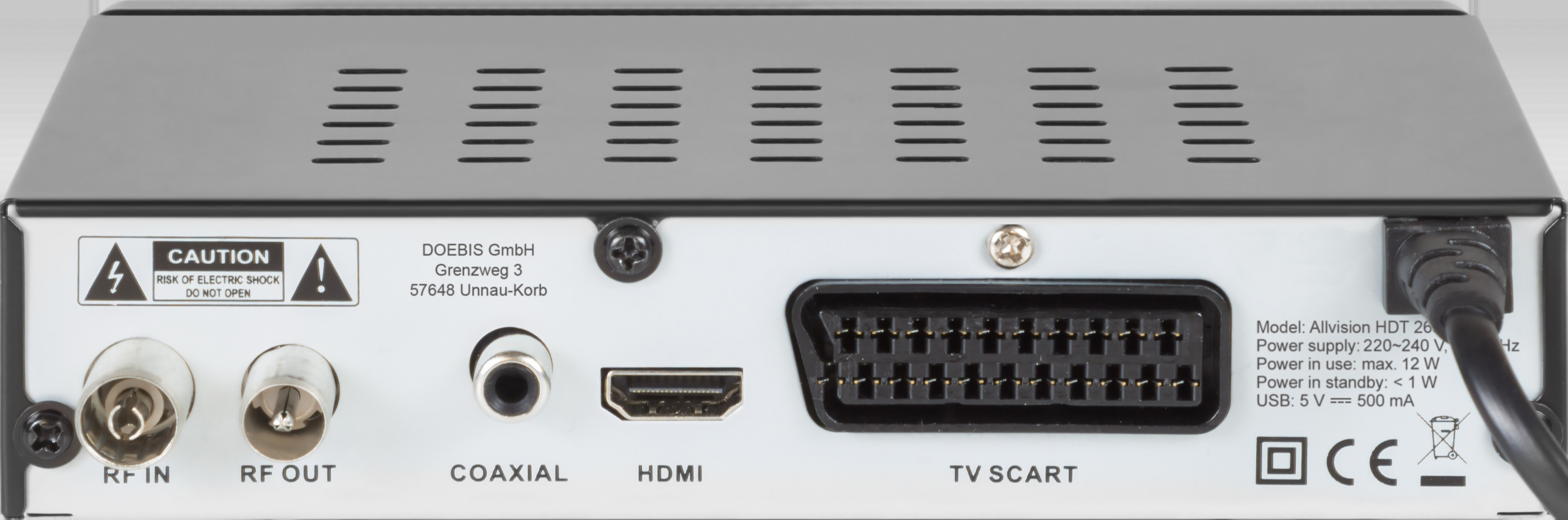 ALLVISION HDT 2650 DVB-T2 HD Receiver (HDTV, DVB-T2 HD, Schwarz)