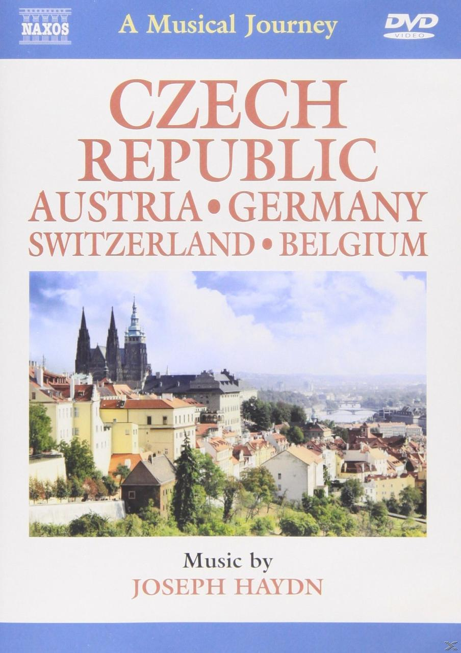 DVD-Hülle mit Tschechien und anderen Ländern. Stadtansicht im Hintergrund.