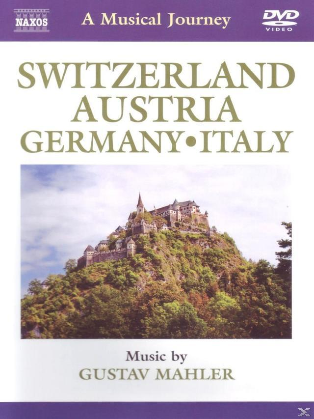 DVD-Cover von Schweiz, Österreich, Deutschland, Italien. Eine Burg auf einem Berg, mit blauem Himmel.