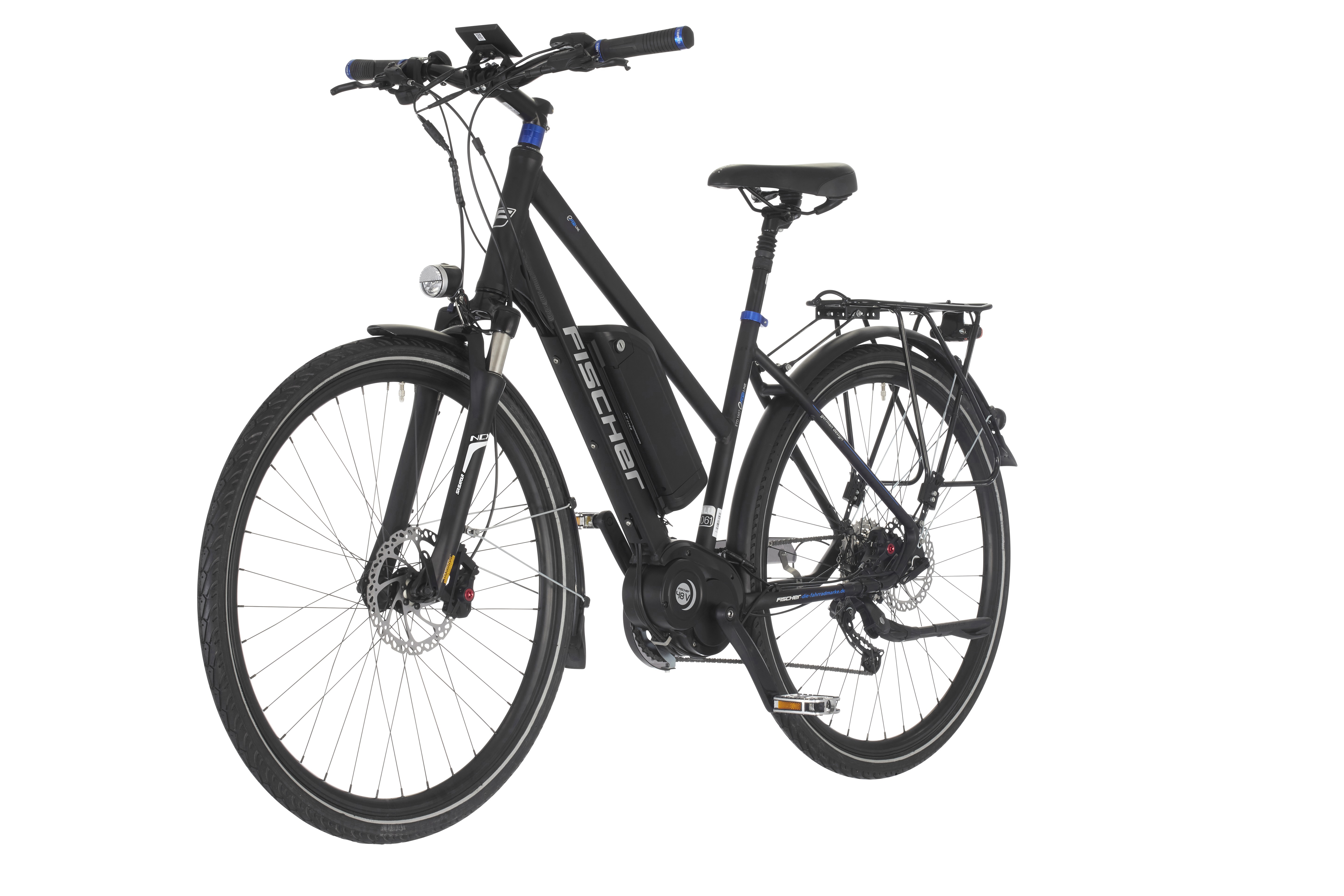 FISCHER Damen Trekking Proline EVO ETD 1607 Shimano 9-Gang Deore Trekkingrad (Laufradgröße: 28 Zoll, Damen-Rad, 504 Wh, Schwarz matt)