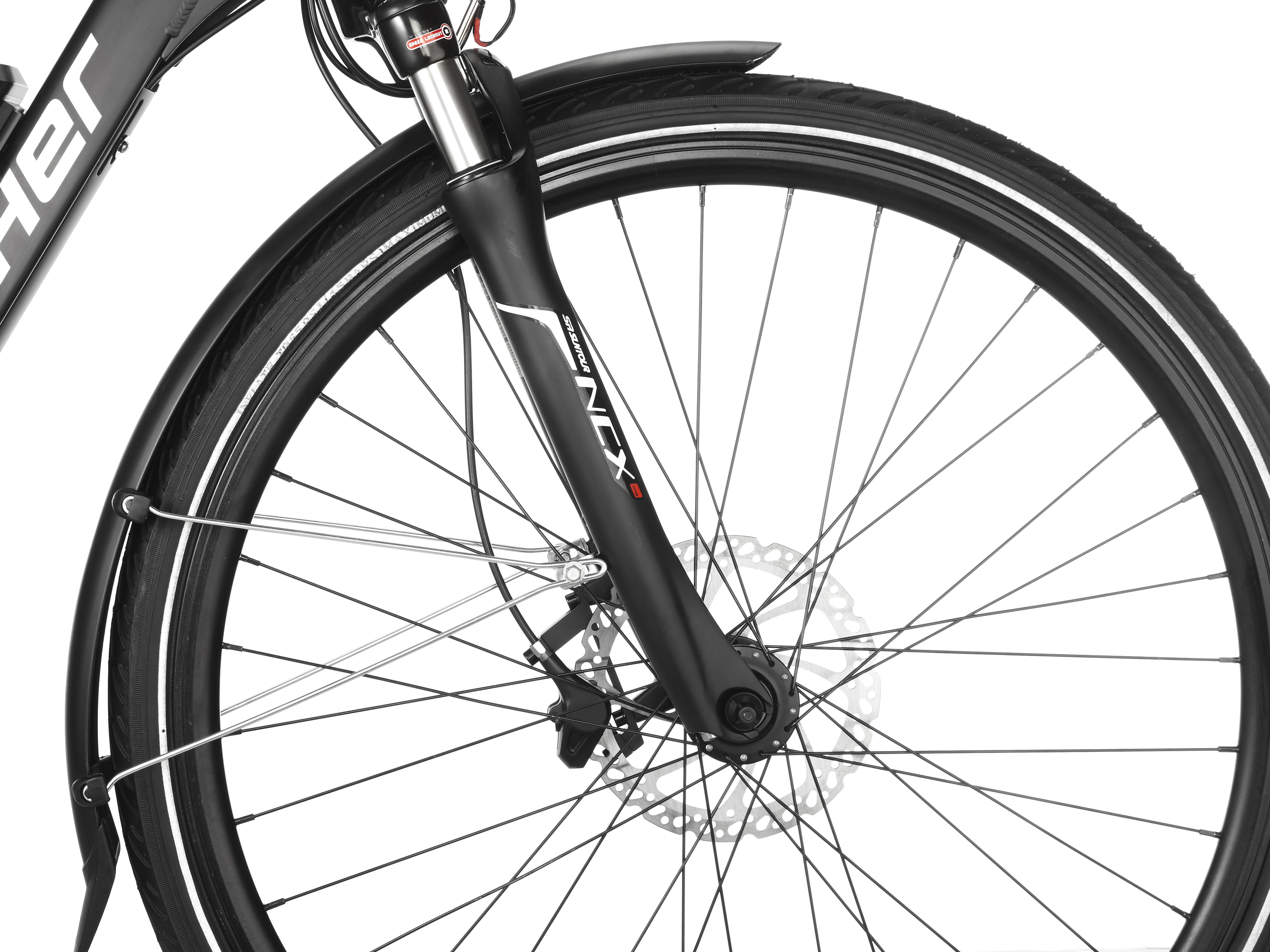 FISCHER Damen Trekking Proline EVO ETD 1607 Shimano 9-Gang Deore Trekkingrad (Laufradgröße: 28 Zoll, Damen-Rad, 504 Wh, Schwarz matt)