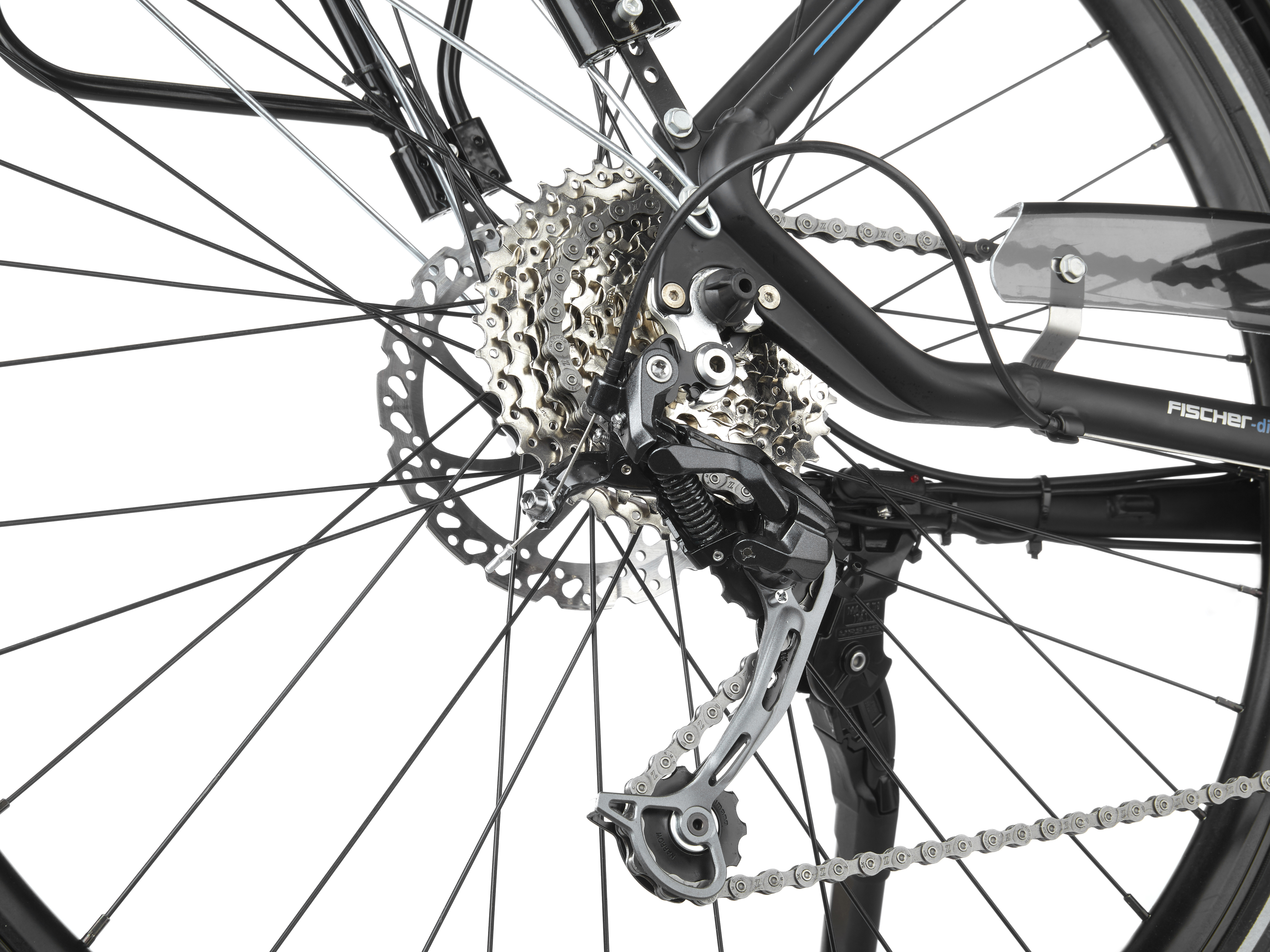 FISCHER Damen Trekking Proline EVO ETD 1607 Shimano 9-Gang Deore Trekkingrad (Laufradgröße: 28 Zoll, Damen-Rad, 504 Wh, Schwarz matt)