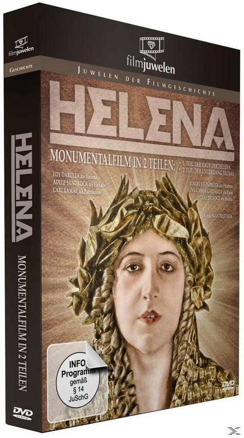 DVD-Cover für den Film Helena. Eine Frau mit Krone ist abgebildet.