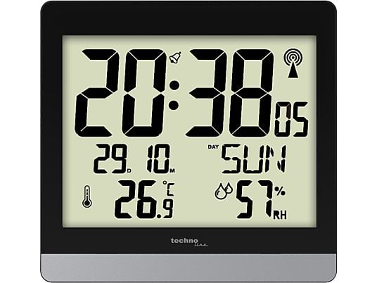 TECHNOLINE WS 8014 - Horloge murale radio (Noir)