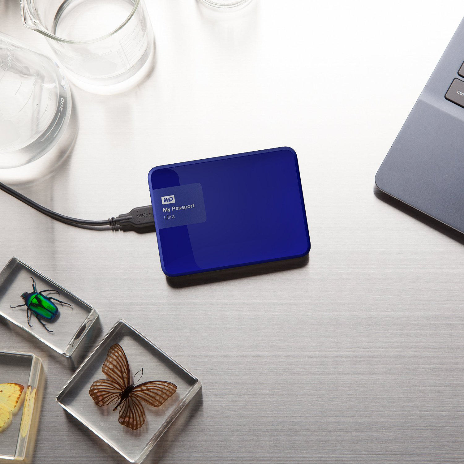 WD My Passport Ultra 1TB 2,5 inç USB 3.0 Mavi Taşınabilir Disk WDBGPU0010BBL