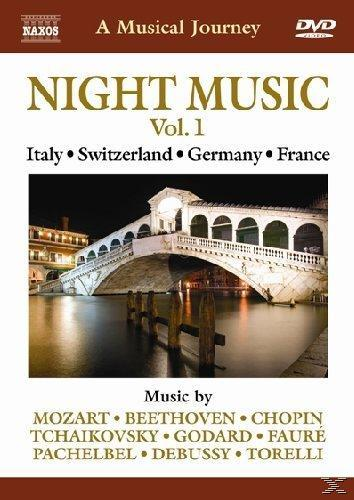 DVD-Hülle mit dem Titel 'Night Music', einer Brückenillustration und den Namen der Komponisten.