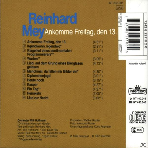 CD-Cover mit Künstlernamen und Albumtitel, einer Titelliste und einem Barcode unten.