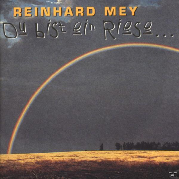 Albumcover. Regenbogen über einem Feld mit dem Text REINHARD MEY und dem Titel Du bist ein Riese...