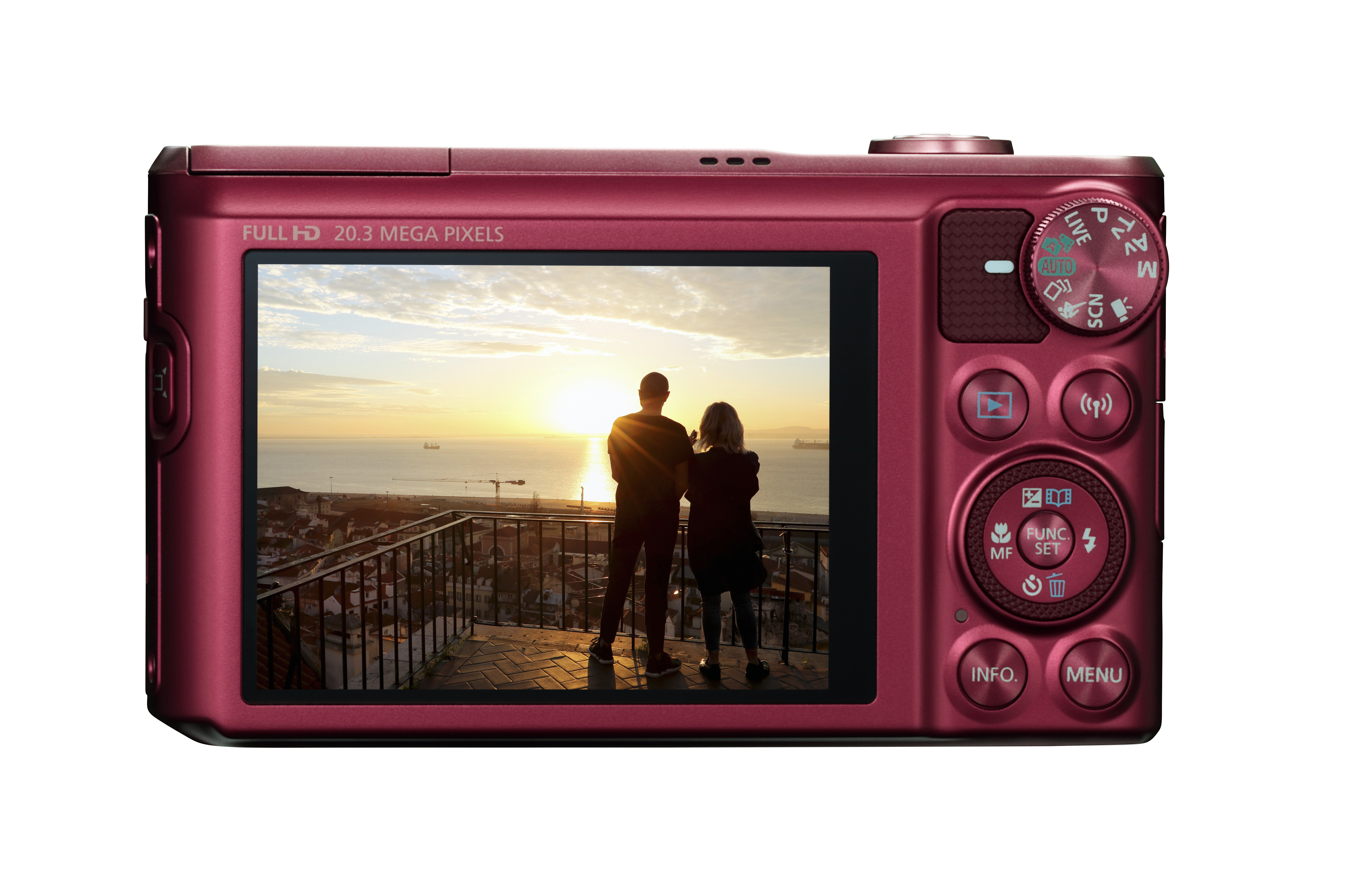 CANON PowerShot SX720 HS Kompaktkamera Rot, 40x opt. Zoom, sRGB Farbwiedergabe LCD, WLAN