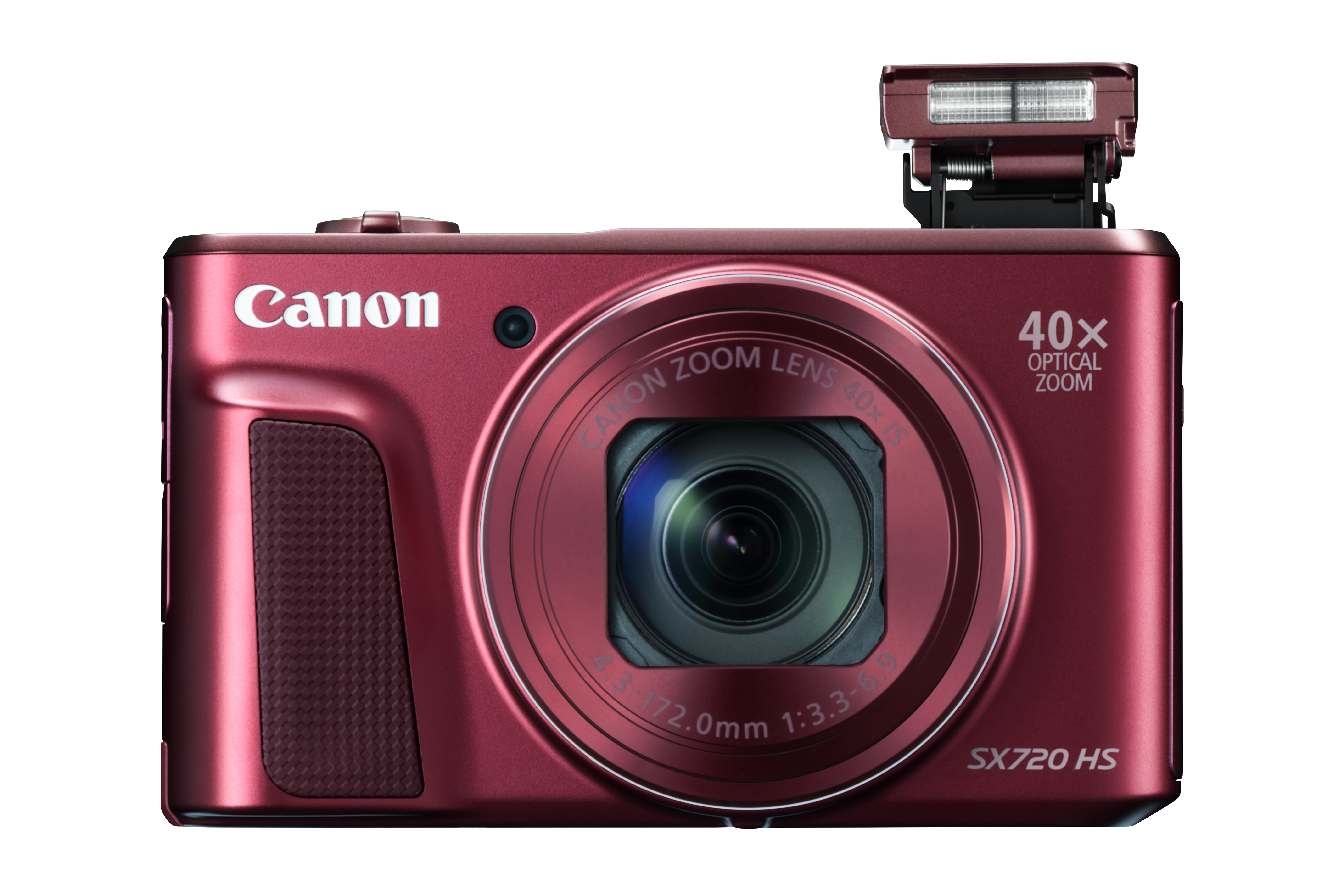 CANON PowerShot SX720 HS Kompaktkamera Rot, 40x opt. Zoom, sRGB Farbwiedergabe LCD, WLAN