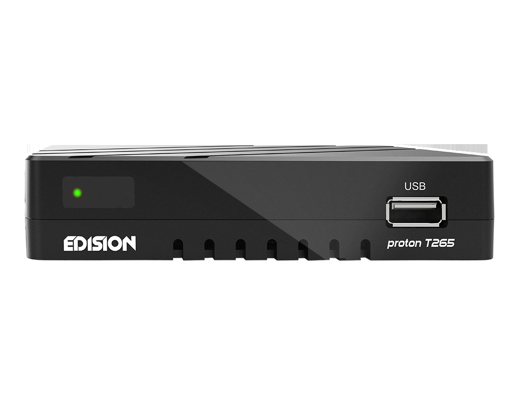 EDISION T265 PROTON DVB-T2 HD Receiver (HDTV, DVB-T2 HD, DVB-C, DVB-C2, Schwarz)