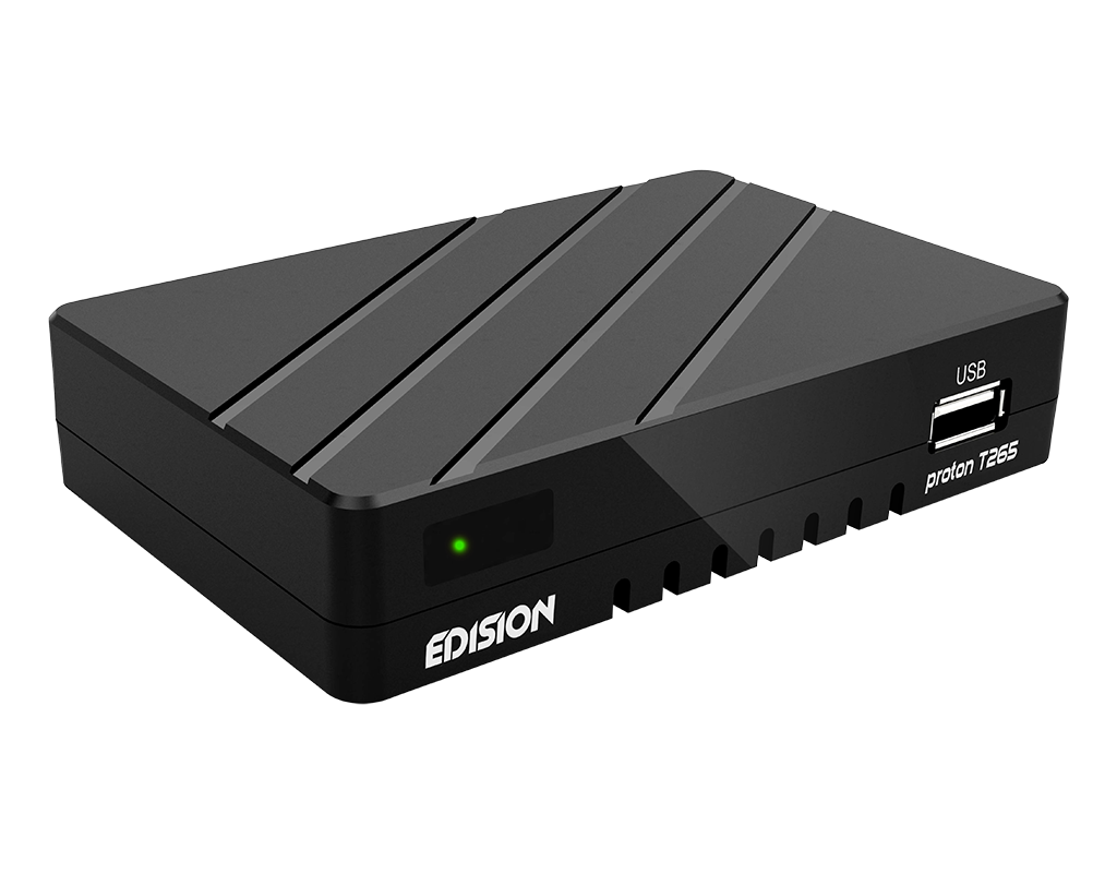 EDISION T265 PROTON DVB-T2 HD Receiver (HDTV, DVB-T2 HD, DVB-C, DVB-C2, Schwarz)