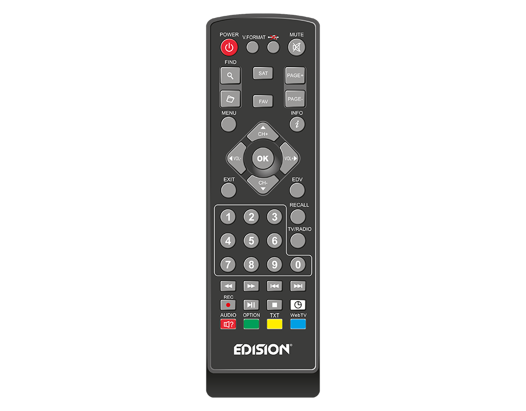 EDISION T265 PROTON DVB-T2 HD Receiver (HDTV, DVB-T2 HD, DVB-C, DVB-C2, Schwarz)