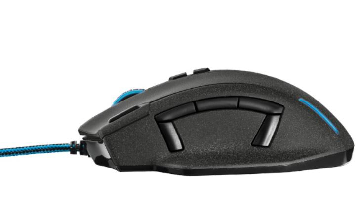 TRUST GXT 155 Gaming Maus, Schwarz/Blau