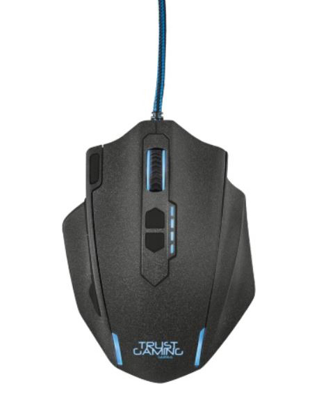 TRUST GXT 155 Gaming Maus, Schwarz/Blau
