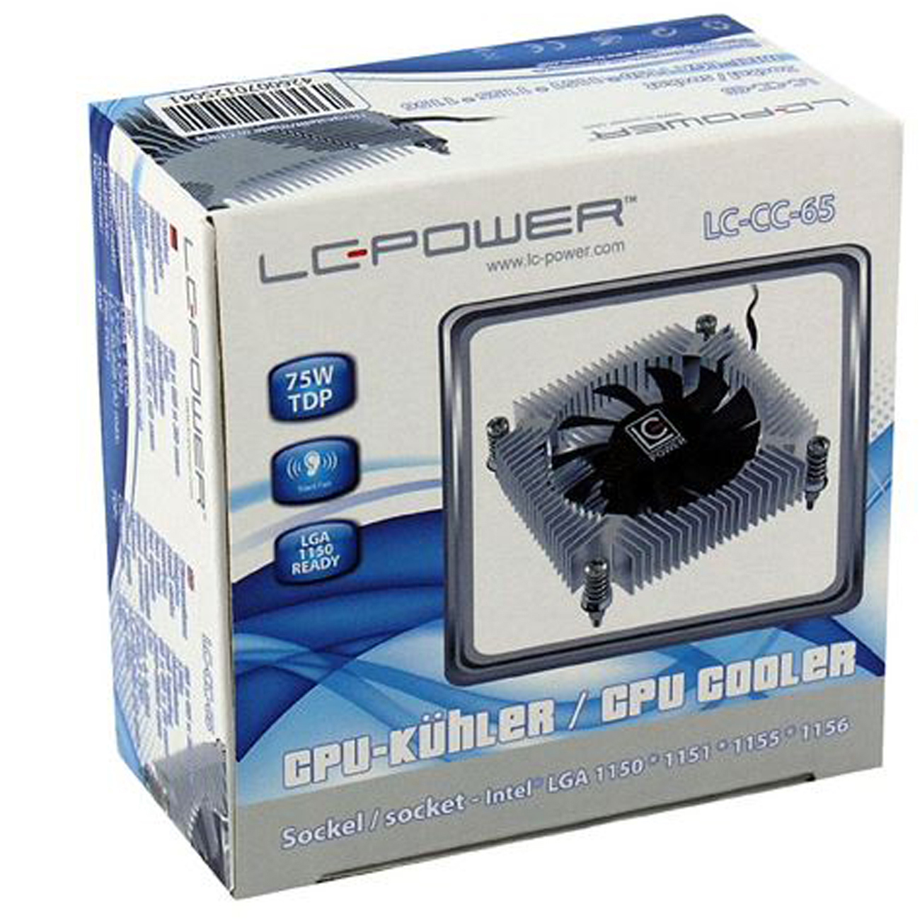 LC-POWER LC-CC-65 CPU Kühler, Schwarz/Silber/Blau