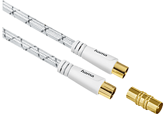 HAMA Câble d´antenne, 3 m - Câble d'antenne (Blanc)