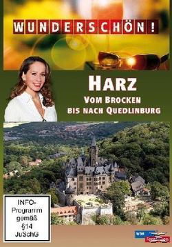 DVD-Cover mit Frau, Burg und Text. Titel: Wunderschön! Harz.