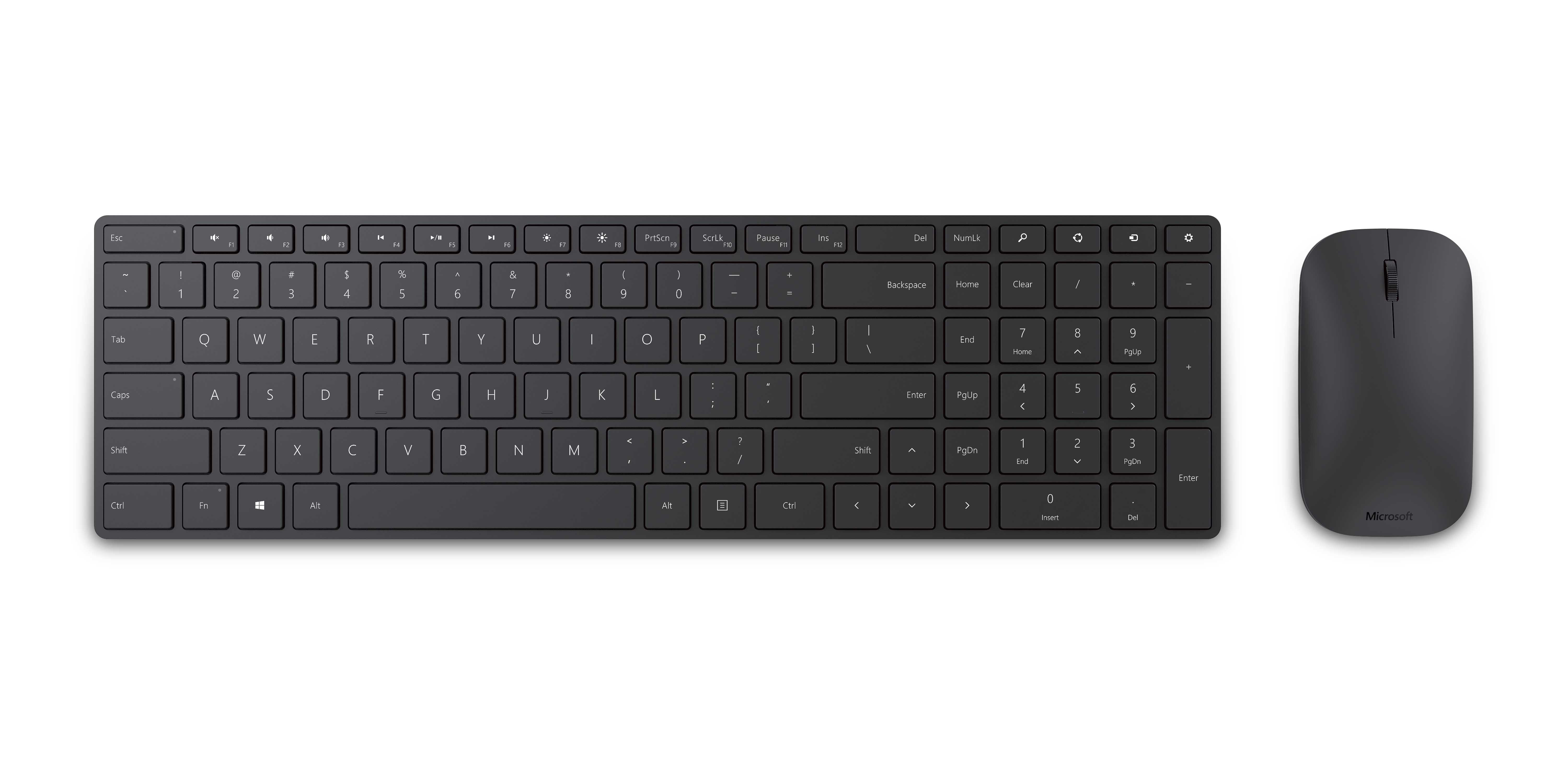 MICROSOFT Designer Bluetooth Desktop, Tastatur & Maus Set, kabellos, Anthrazit