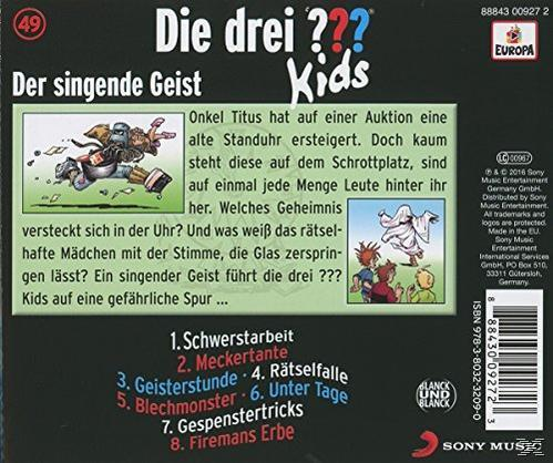 Rückseite einer DVD-Hülle mit Cartoonbildern und deutschem Text, mit einer Liste von Songtiteln.