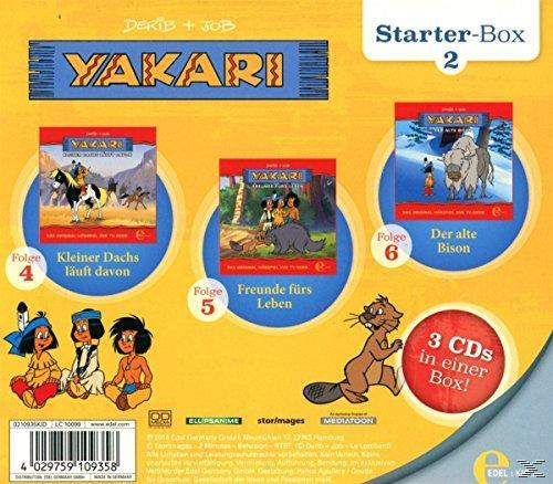 YAKARI DVD-Box-Set. Zeichentrickfiguren, drei DVDs. Text: Starter-Box 2.