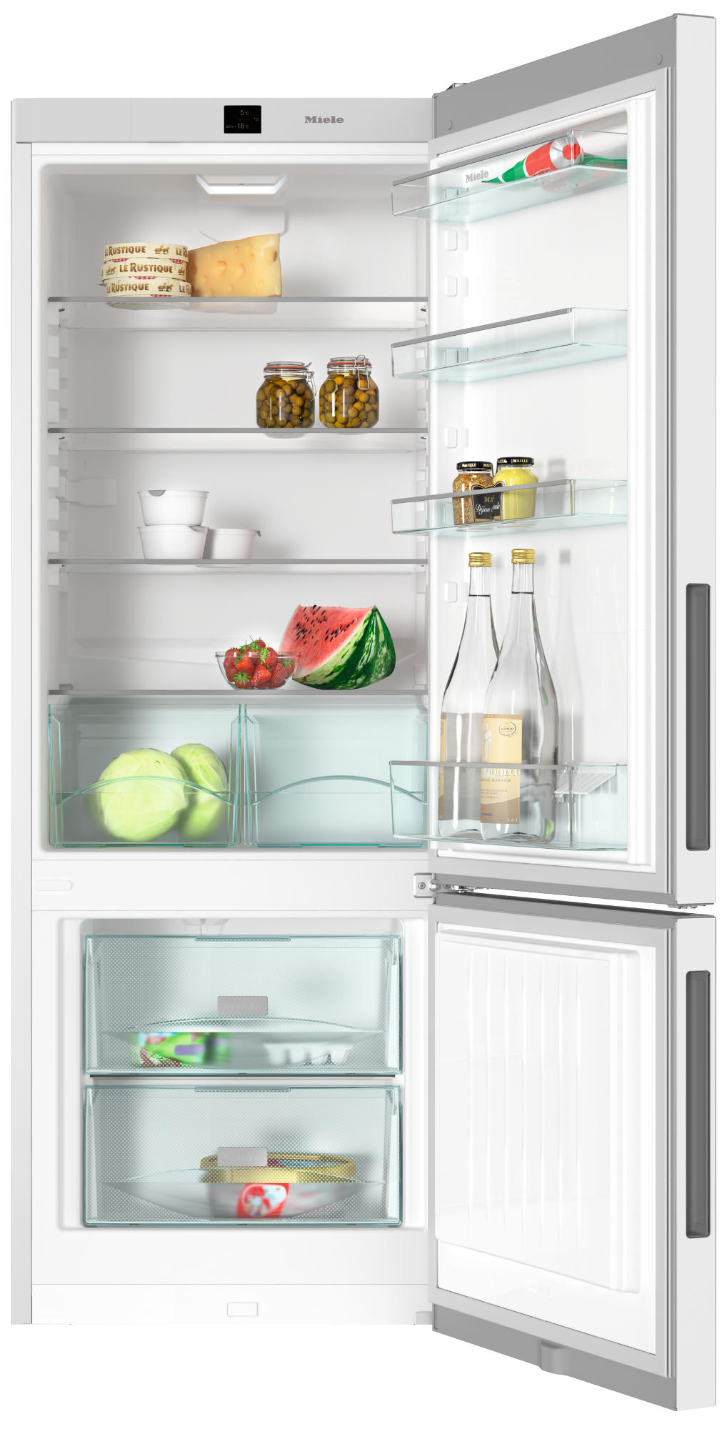 MIELE KD 26022 edo  Kühlgefrierkombination (F, 278 l, 1623 mm hoch, Edelstahl)