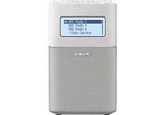 SONY XDR-V1BTDW - Tragbares Uhrenradio mit Bluetooth (DAB+, FM, Weiss)