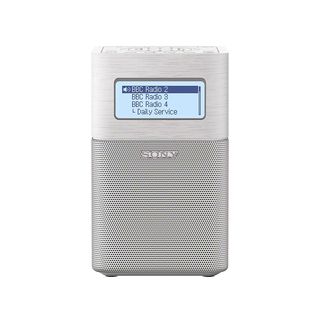 SONY XDR-V1BTDW - Radio-réveil portable avec Bluetooth (DAB+, FM, Blanc)