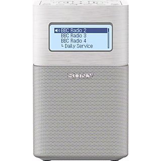 SONY XDR-V1BTDW - Radio-réveil portable avec Bluetooth (DAB+, FM, Blanc)